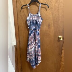 Xhilaration Blue and Pink High Low Dress